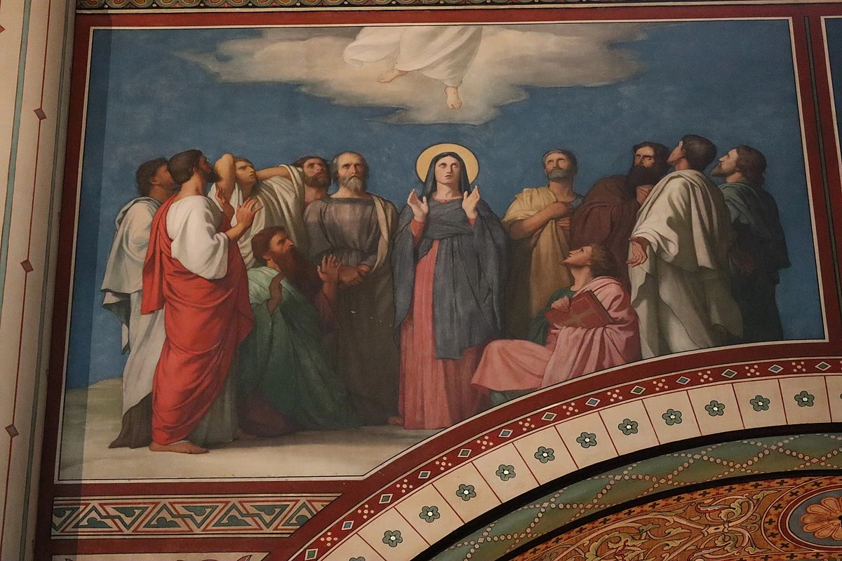 Hippolyte Flandrin - Murales dell'Abbazia di Saint, Germain, des, Prés, L'ascensione